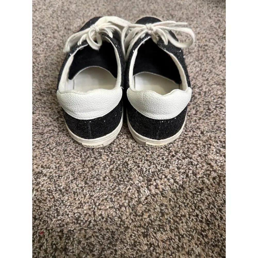 Old Navy Women’s Sneakers Size‎ 8 Black Glitter Lace Up Casual Shoes